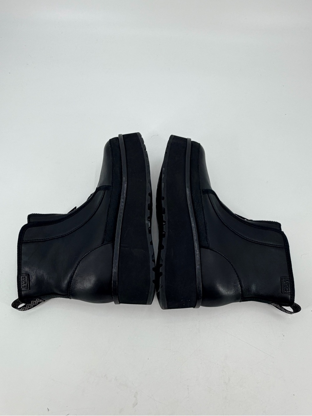 UGG Cityfunc Zip Platform Fashion Boots Womens Size 9.5 Black Water resistant - Picture 4 of 6